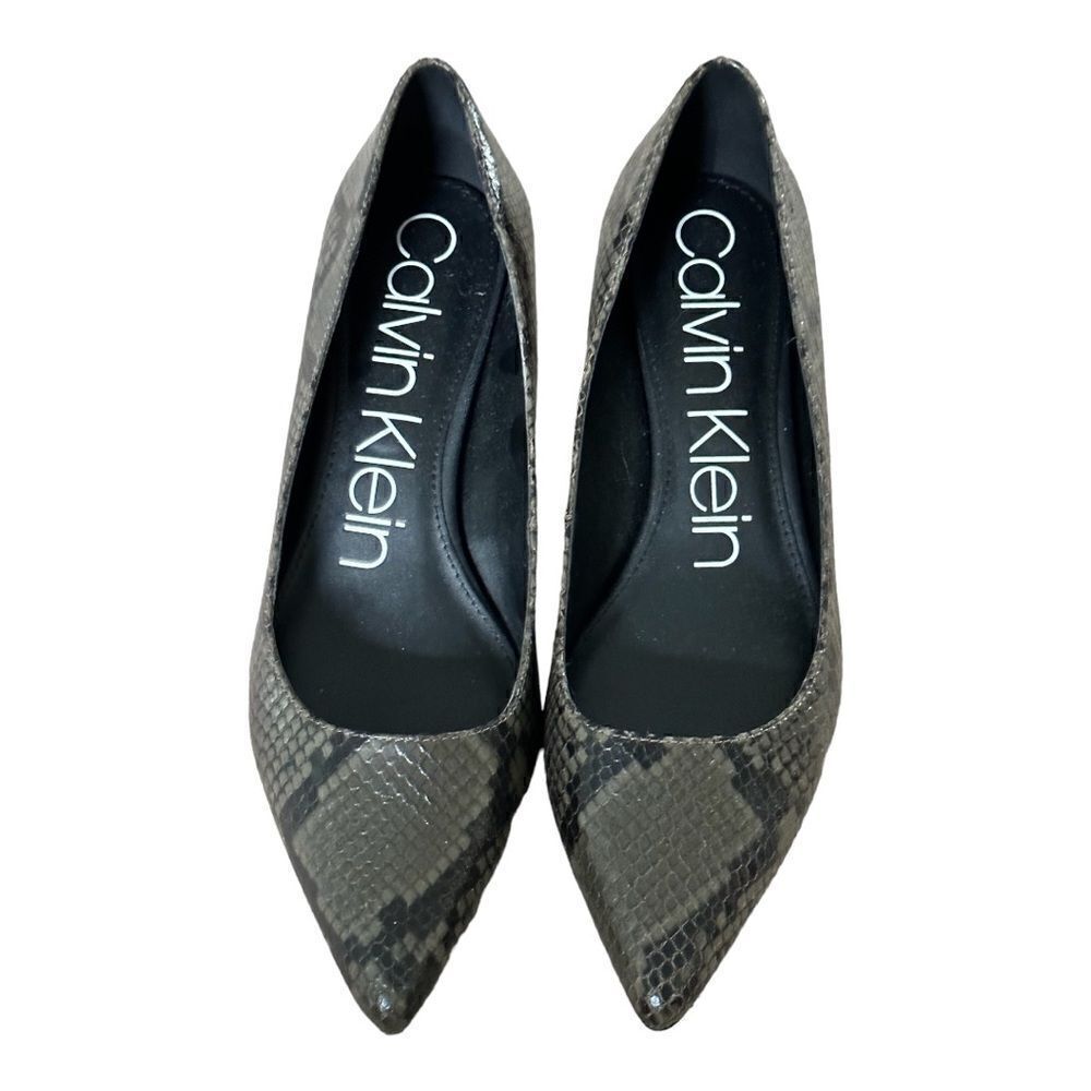 Calvin Klein Women's Gabrianna Pumps in the Size 9.5M in Snake Camouflage